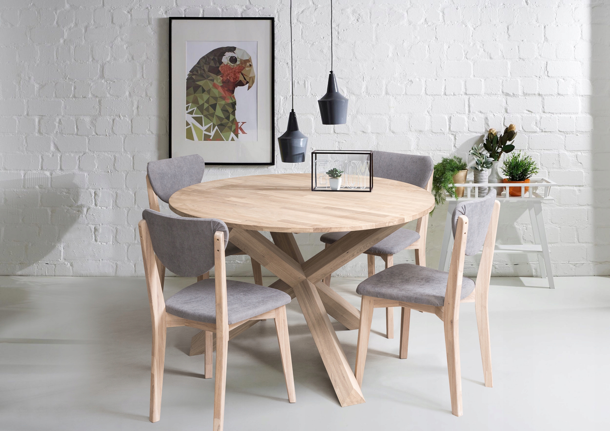 STÓŁ DĘBOWY OKRĄGŁY ŚREDNICA 120 cm, LITY DĄB! Kolekcja Stoły okrągłe