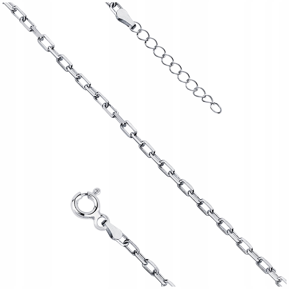 Krásný Stříbrný Náramek Na Nohu Ankier, Diamantový, Ryzost 925 23-26 cm