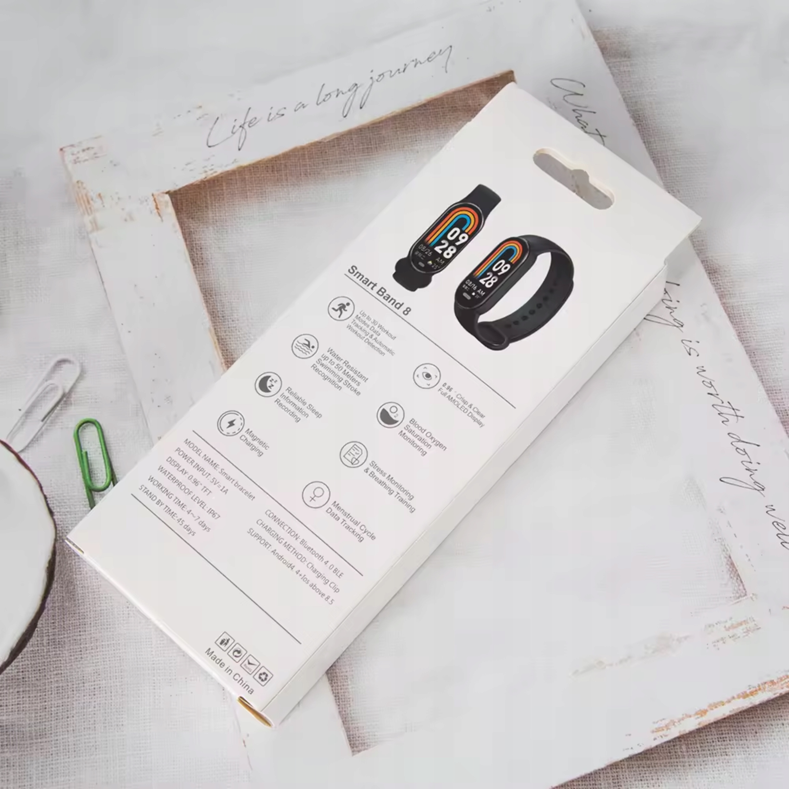 SMARTBAND M8 ZEGAREK SMARTWATCH OPASKA SPORTOWA KROKI PULS SMS Rodzaj cyfrowe