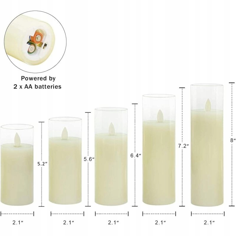 5 LED candle sets Rodzaj świeca