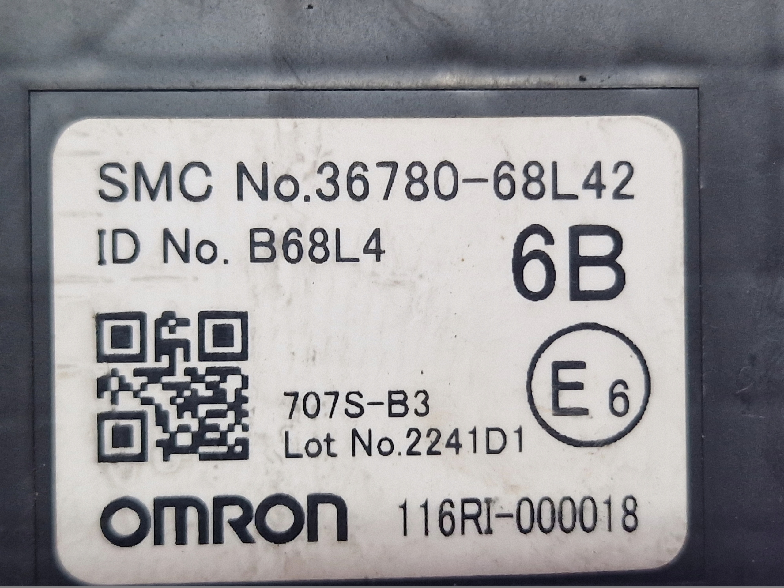control unit computer of the engine 36780-68L42 SUZUKI SWIFT LIFT 1.2 petrol