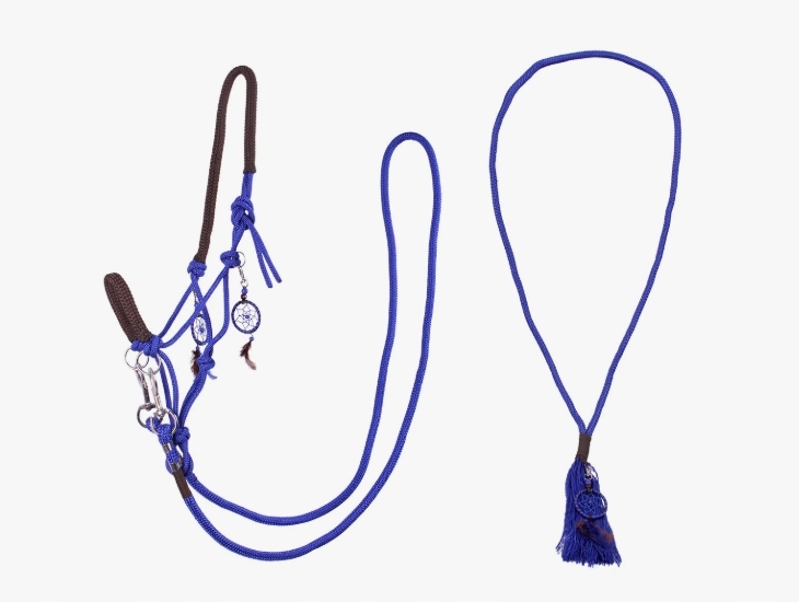 Halter z wodzami i cordeo miekkie Liberty Qhp cobalt blue niebieski X-full