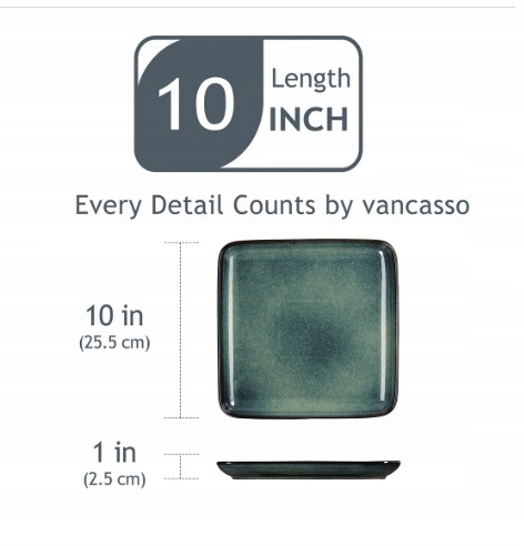 Talerze obiadowe Vancasso STERN kamionka 4 szt Informacje dodatkowe możliwość mycia w zmywarce możliwość użycia w kuchence mikrofalowej