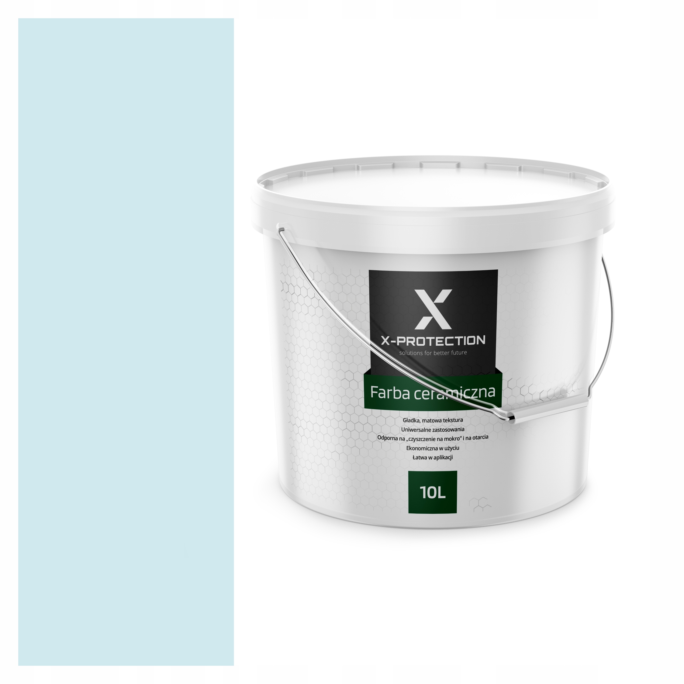 FARBA CERAMICZNA KOLOR BIEL ZŁAMANA W NIEBIESKI 5L