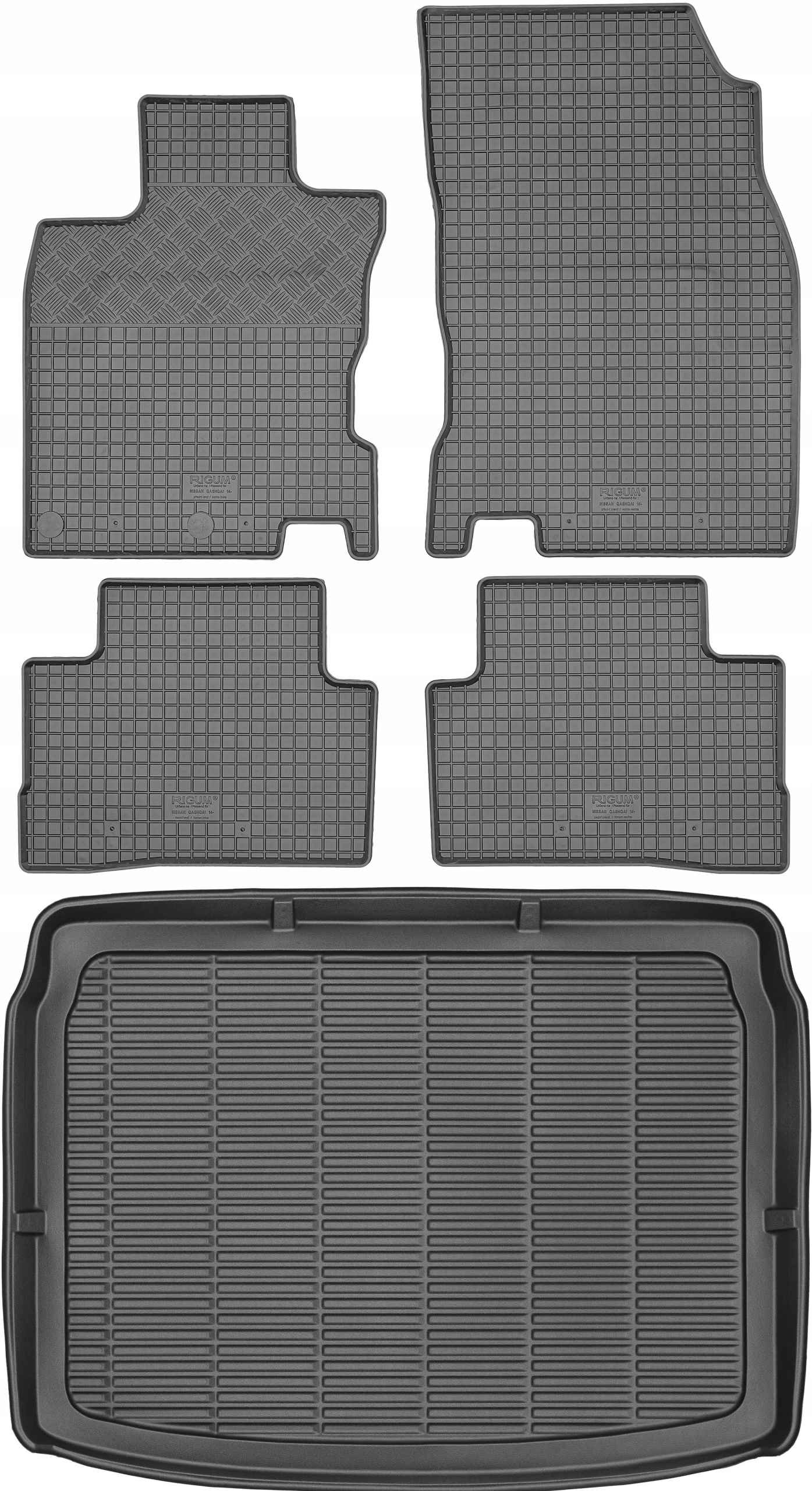 Nissan Qashqai II Crossover 2014- Sada Gumové rohože rohož