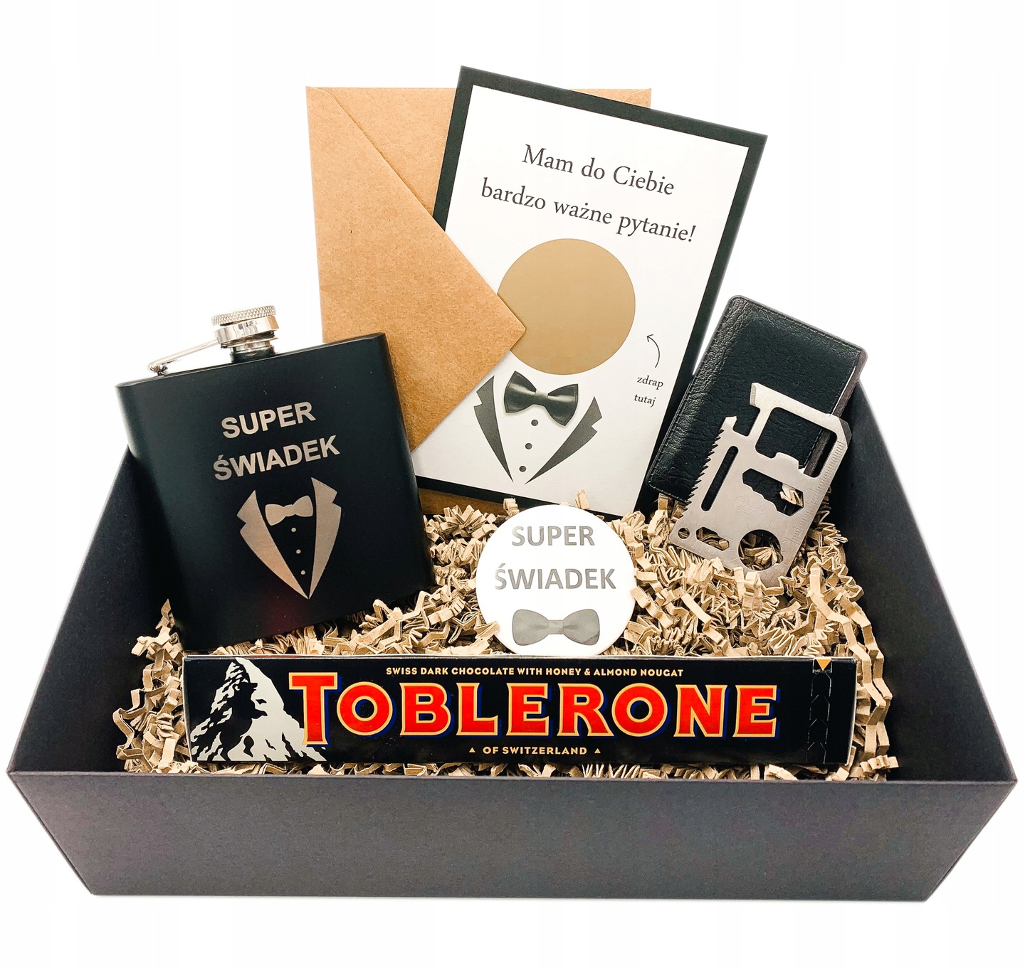 Box pro svědka Žádost o svědectví dárek Otázka Placatka Stírací Los