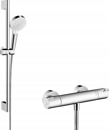 Hansgrohe Crometta System prysznicowy z termostatem natynkowy Chrom