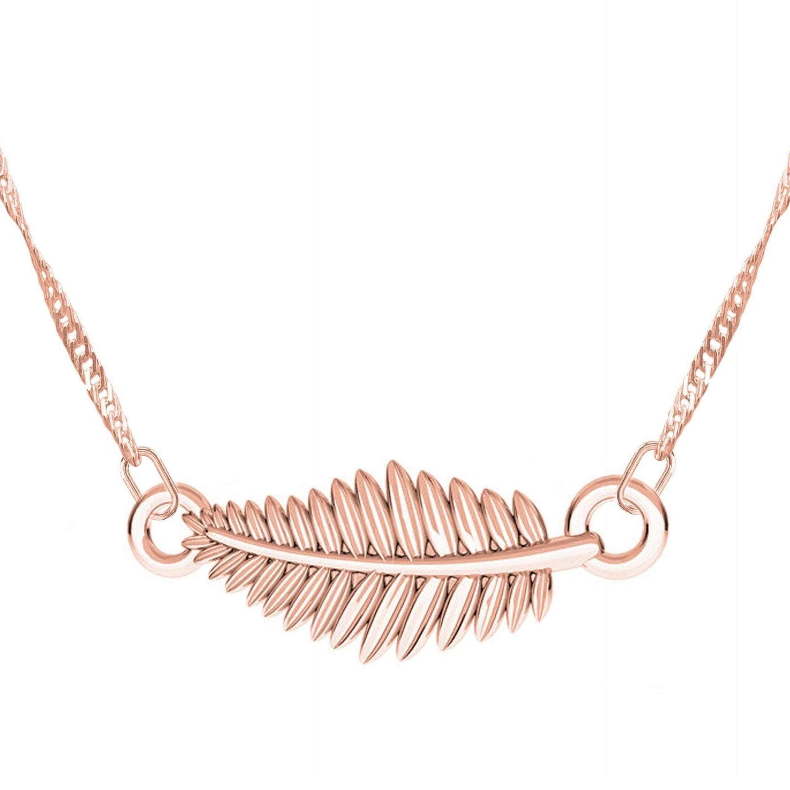 Pozlacený náhrdelník s listy a větvičkou Rostlina Větvička Větev Stříbro 925