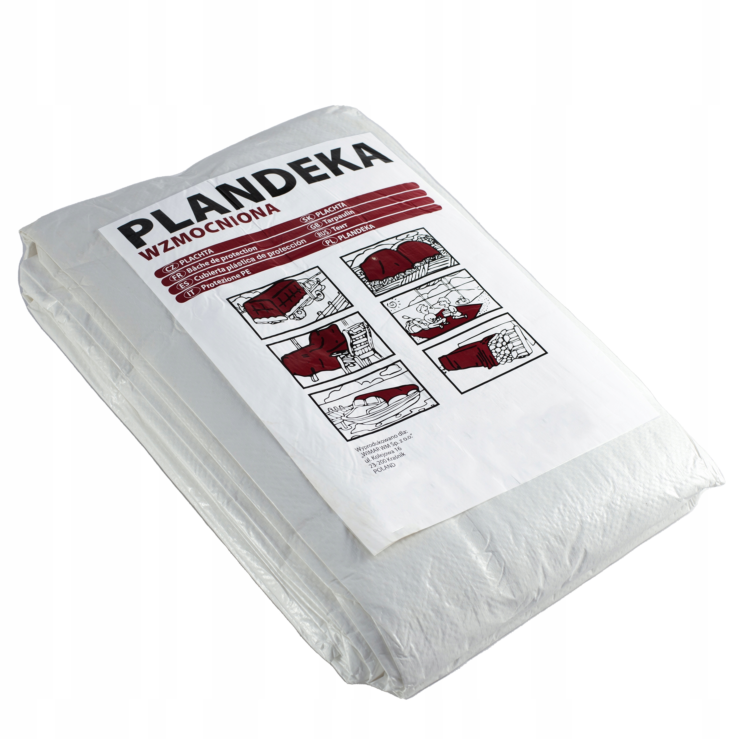 

Plandeka Biała 1,5X4M Wzmocniona Wodoodporna Uv++