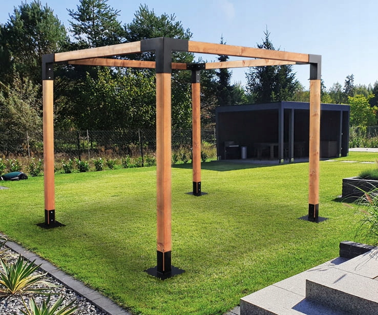 Pergola terasová garáž3x3 Zahradní altán stylový pro zahradu Dřevěný