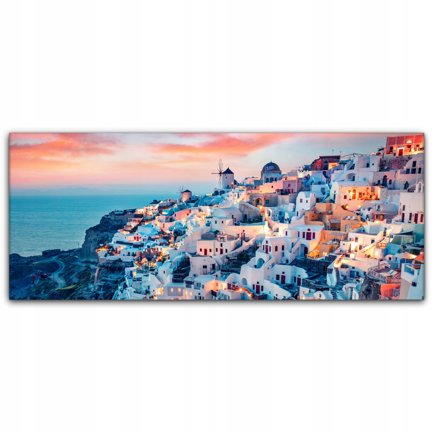 

Obraz płótno canvas 125x50 Santorini Miasto Wyspa