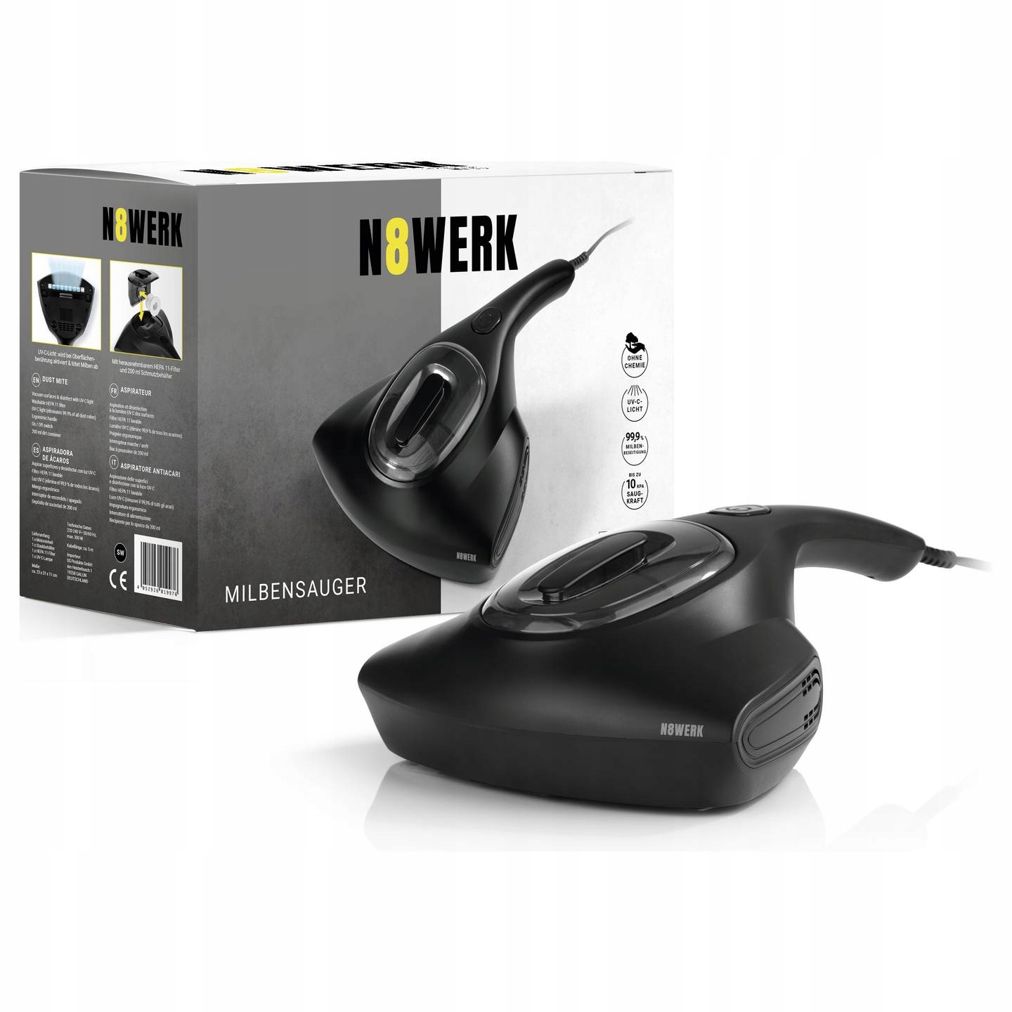 Odkurzacz ręczny na roztocza N8Werk 09637