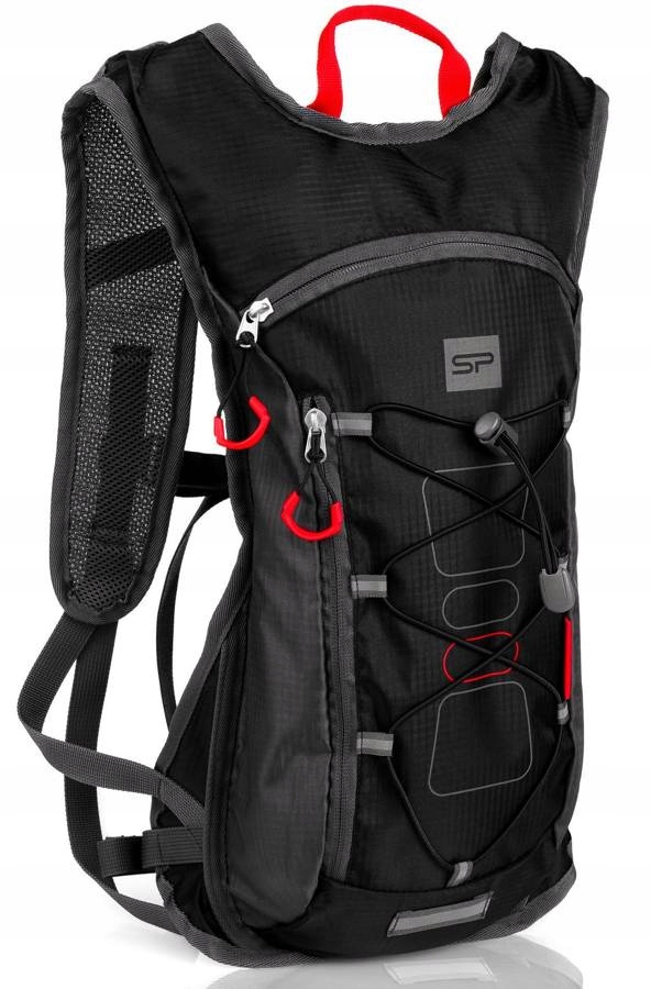 Plecak Rowerowy Turystyczny Na Rower Sportowy Lekki Odblaskowe Elementy 5 L Kolor czarny