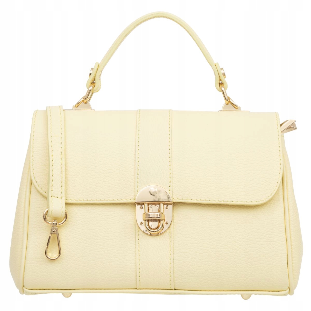 Dámská kabelka přes rameno do ruky kožená Vera Pelle Giovita Žlutá