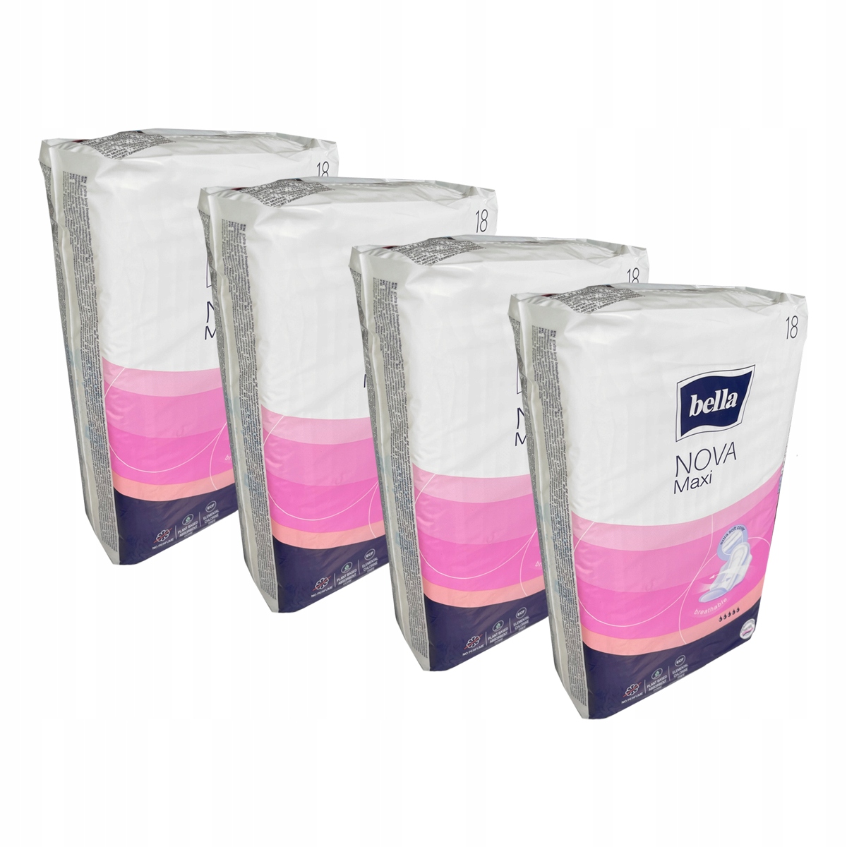 4X Podpaski Bella Nova Maxi Klasyczne 18SZT=72SZT