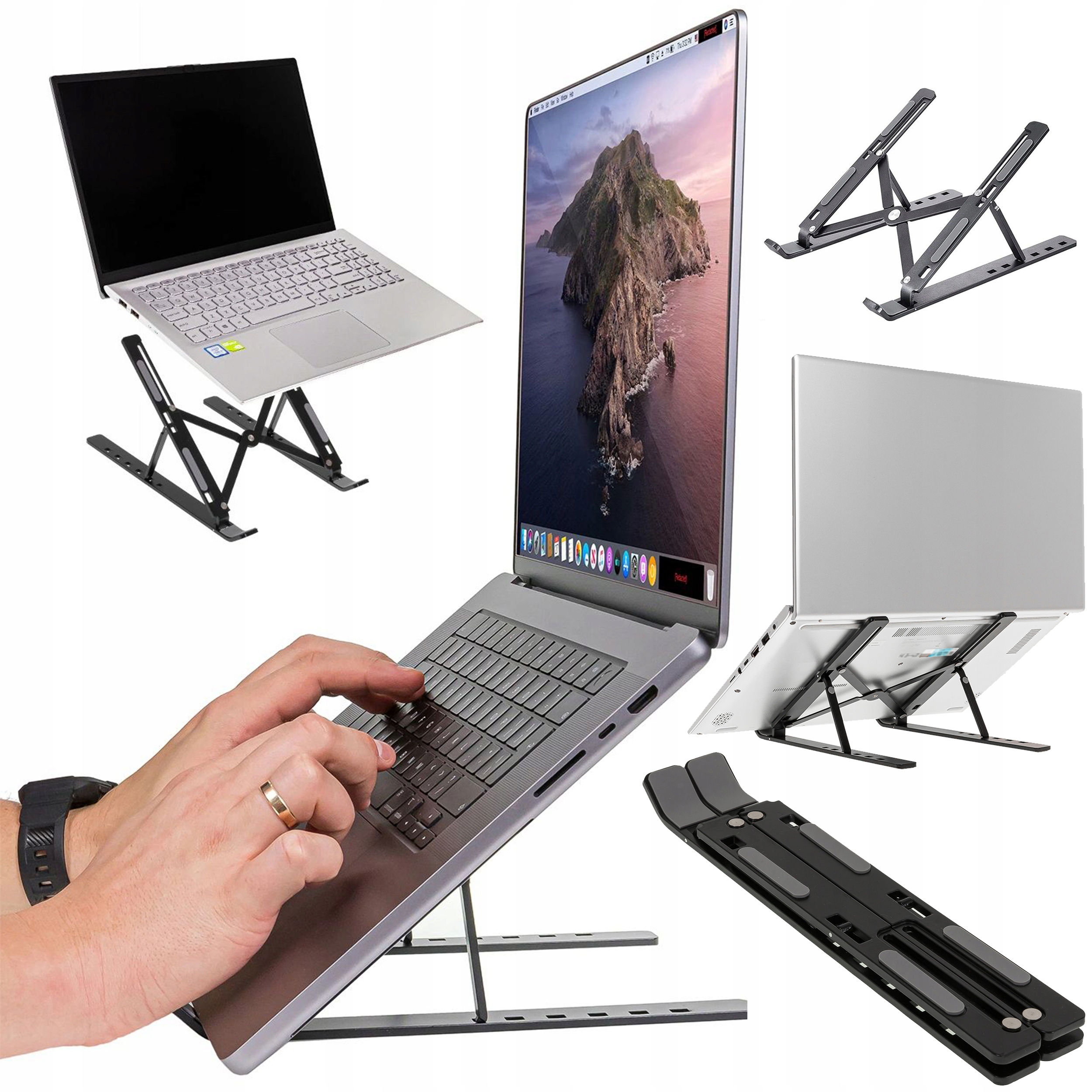 REGULOWANY STOJAK POD LAPTOP MACBOOK TABLET ALUMIN