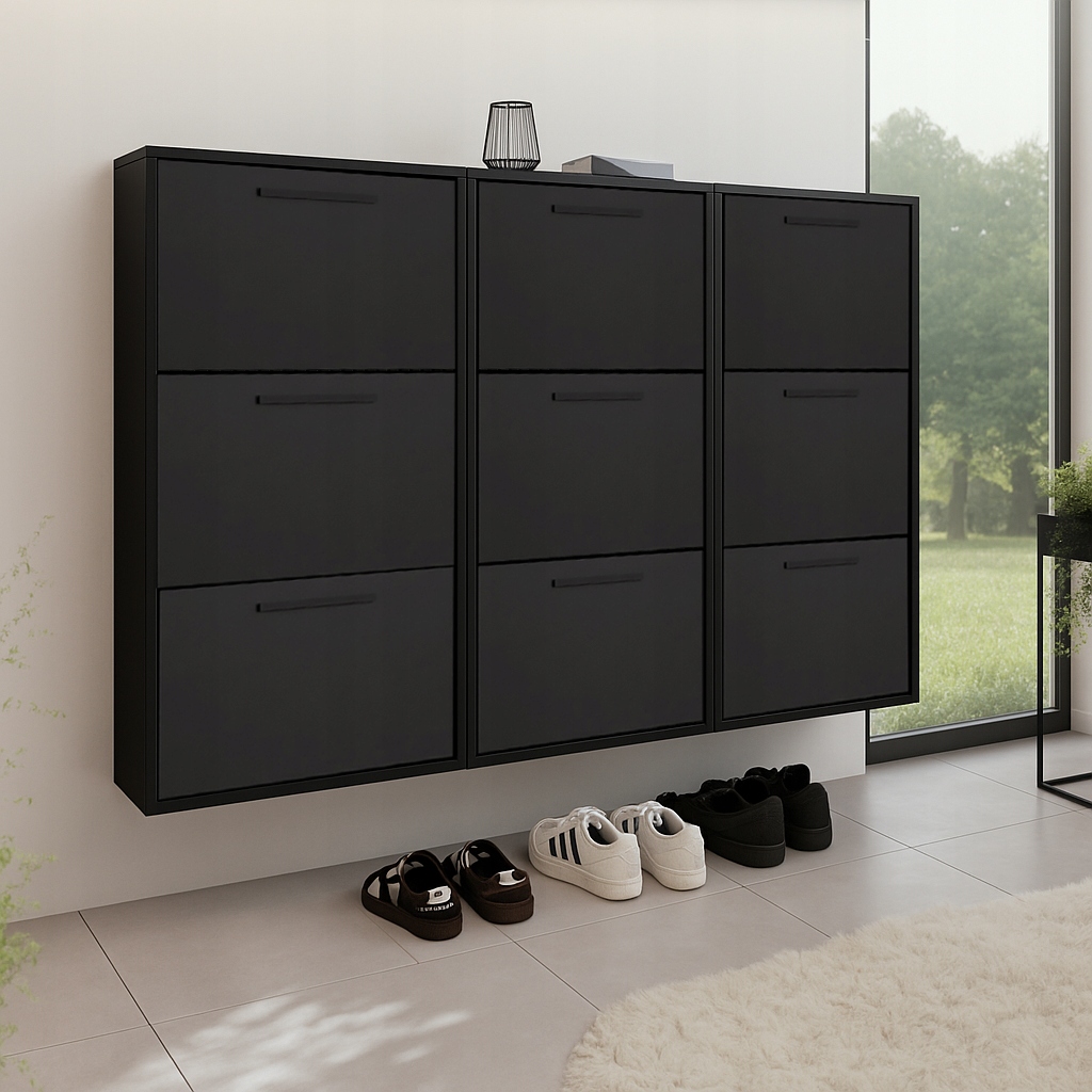 Botník s výklopným závěsem Jasper Mini X3 černá