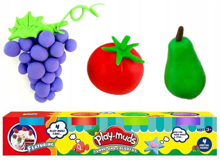 

Ciastolina Masa Plastyczna 4 Tuby Kolory Zestaw