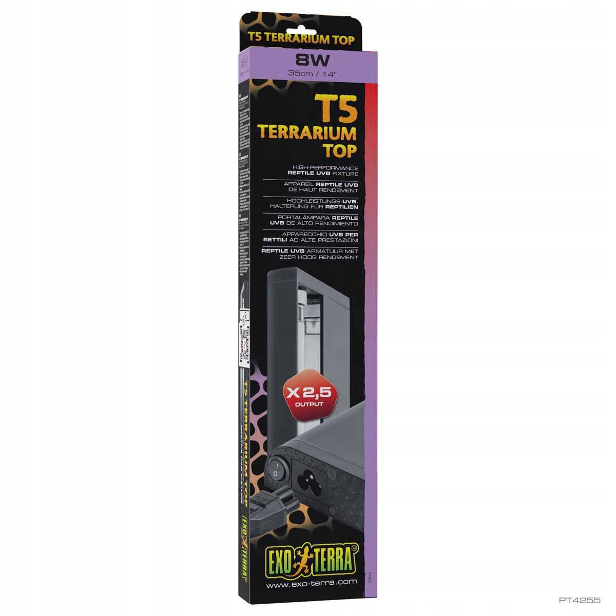 Levně Exoterra T5 Terárium Vrchní Svítidlo Pro Plazy Uvb 35CM 14 8W