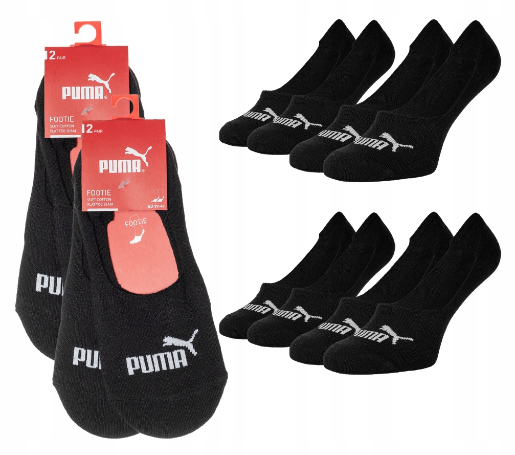 

Puma stopki mikrostopki Footie 4PAK 35/38 czarne