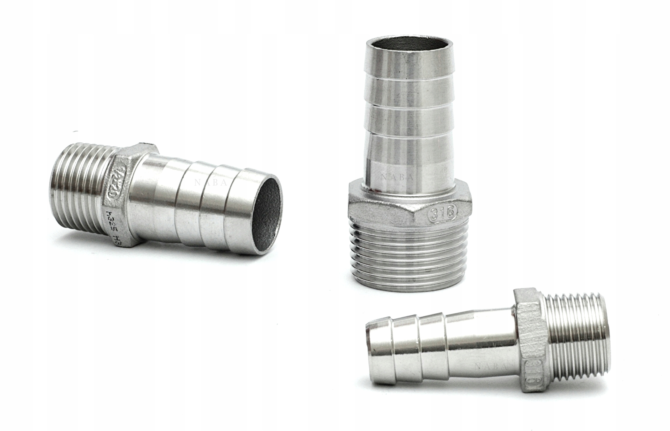 KRÓCIEC NYPEL NIERDZEWNY 1/2" NA WĄŻ 13mm Marka Naba