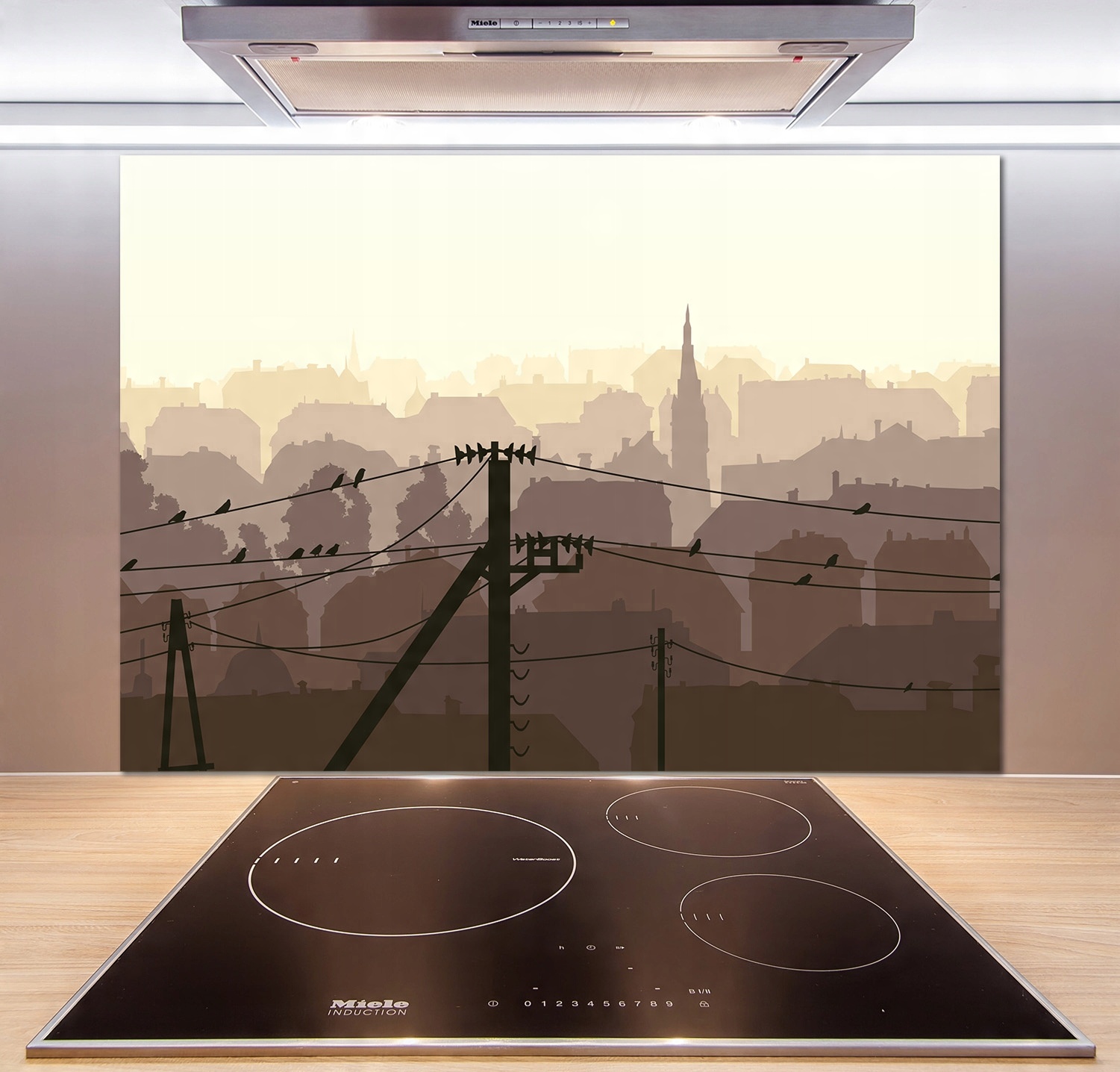 

Panel lacobel Miasto linia napięcia 100x70 + Klej