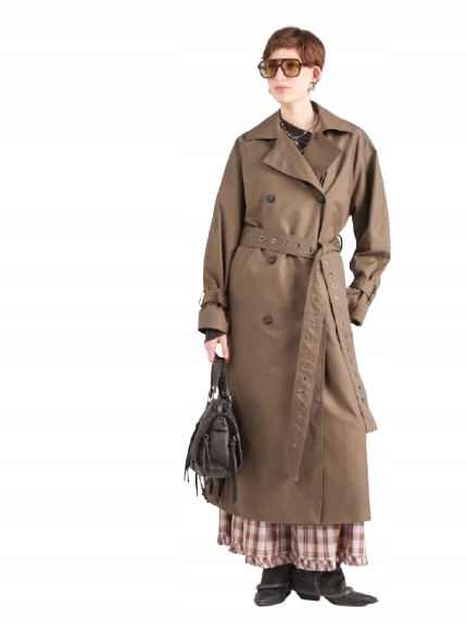 Weekday Dvouřadý Bavlněný Kabát S Městským Pruhem S Kwf