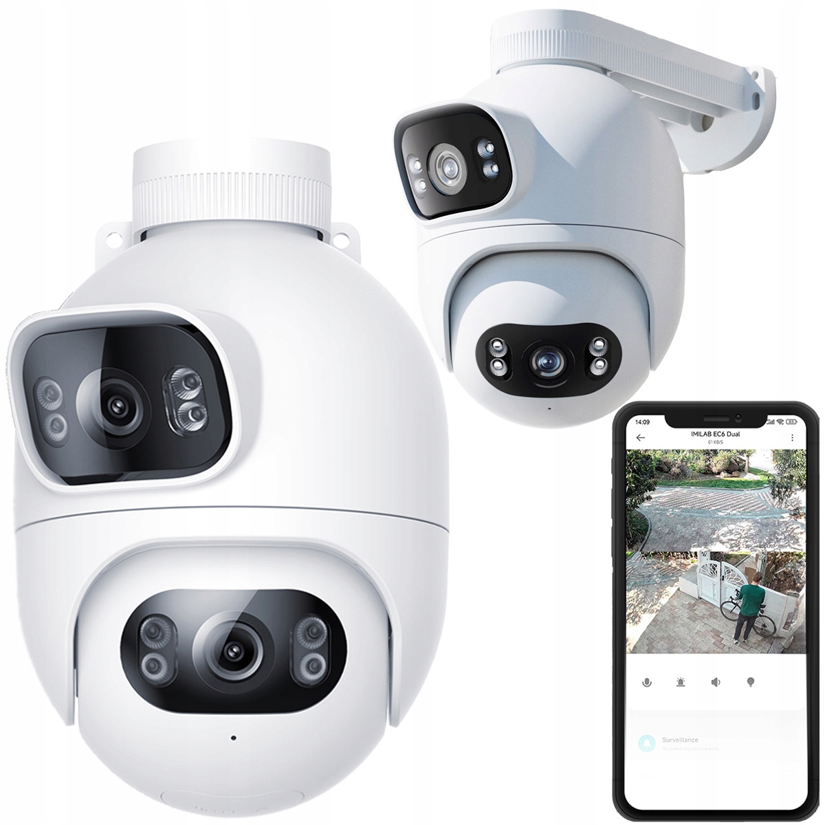 Vonkajšia kamera Imilab EC6 Dual monitoring pre monitorovanie 2v1 2x 2K
