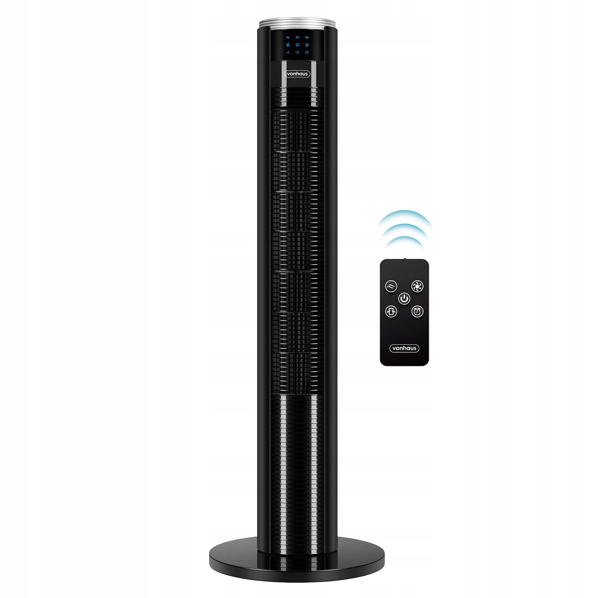 Sloupový věžový ventilátor s dálkovým ovládáním 3 rychlosti Oscilace 87 cm VonHaus