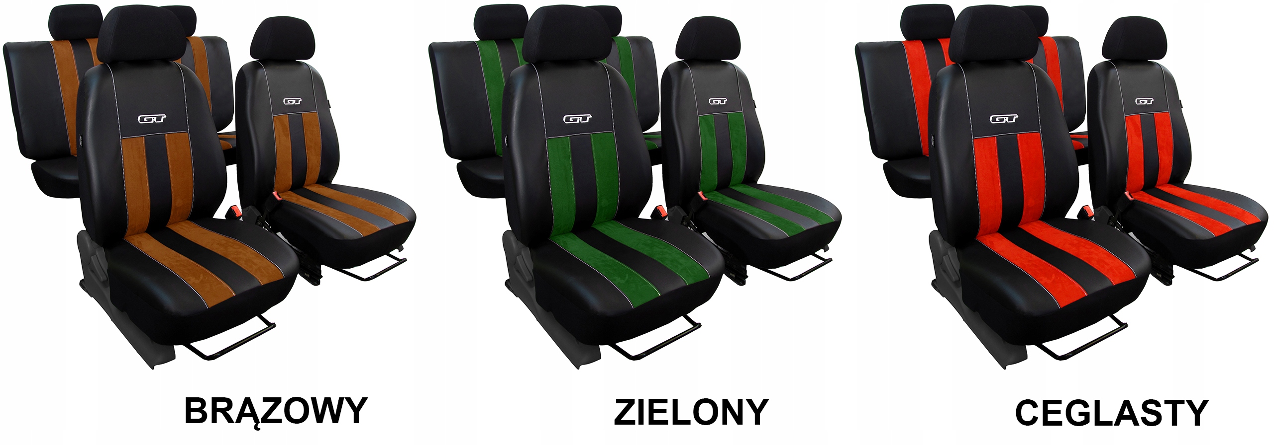 POKROWCE NA SIEDZENIA SKÓRA DO TOYOTA HILUX 7 Kolor zielony czarny czerwony niebieski szary beżowy brązowy inny