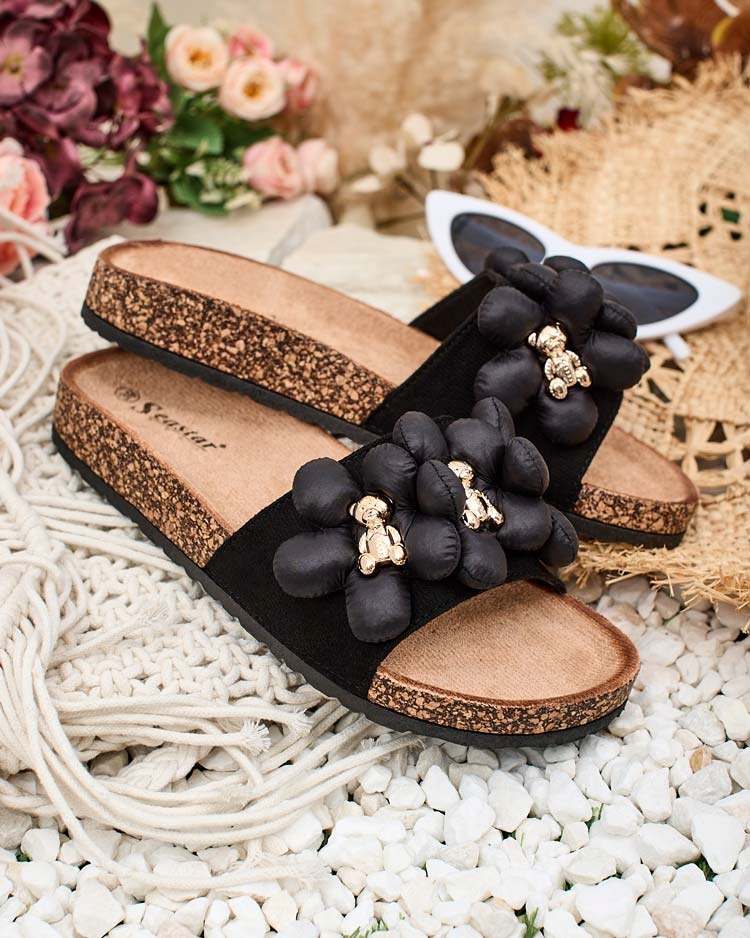 CZARNE KLAPKI DAMSKIE ISARALLE 40 Oryginalne opakowanie producenta pudełko