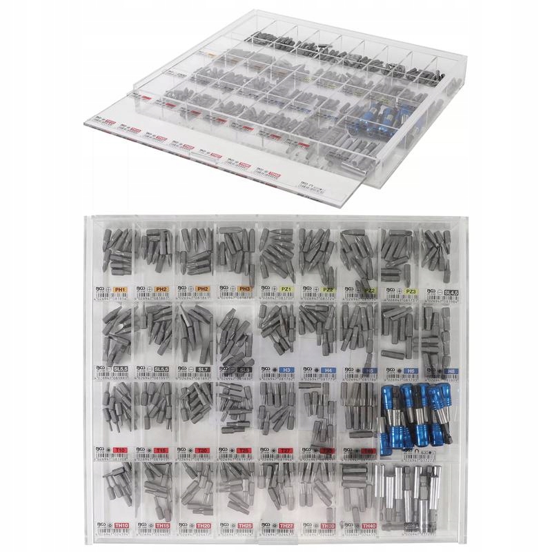 Sada 3 bitů a držáků pro prodejní regál 6,3 mm (1/4") 340 Bgs 9328