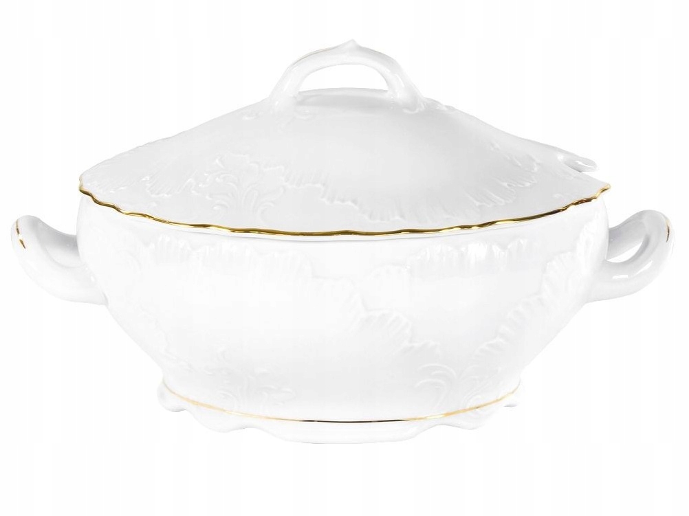 3604 SERWIS OBIADOWY 12/45 Złota Linia ROCOCO PORCELANA