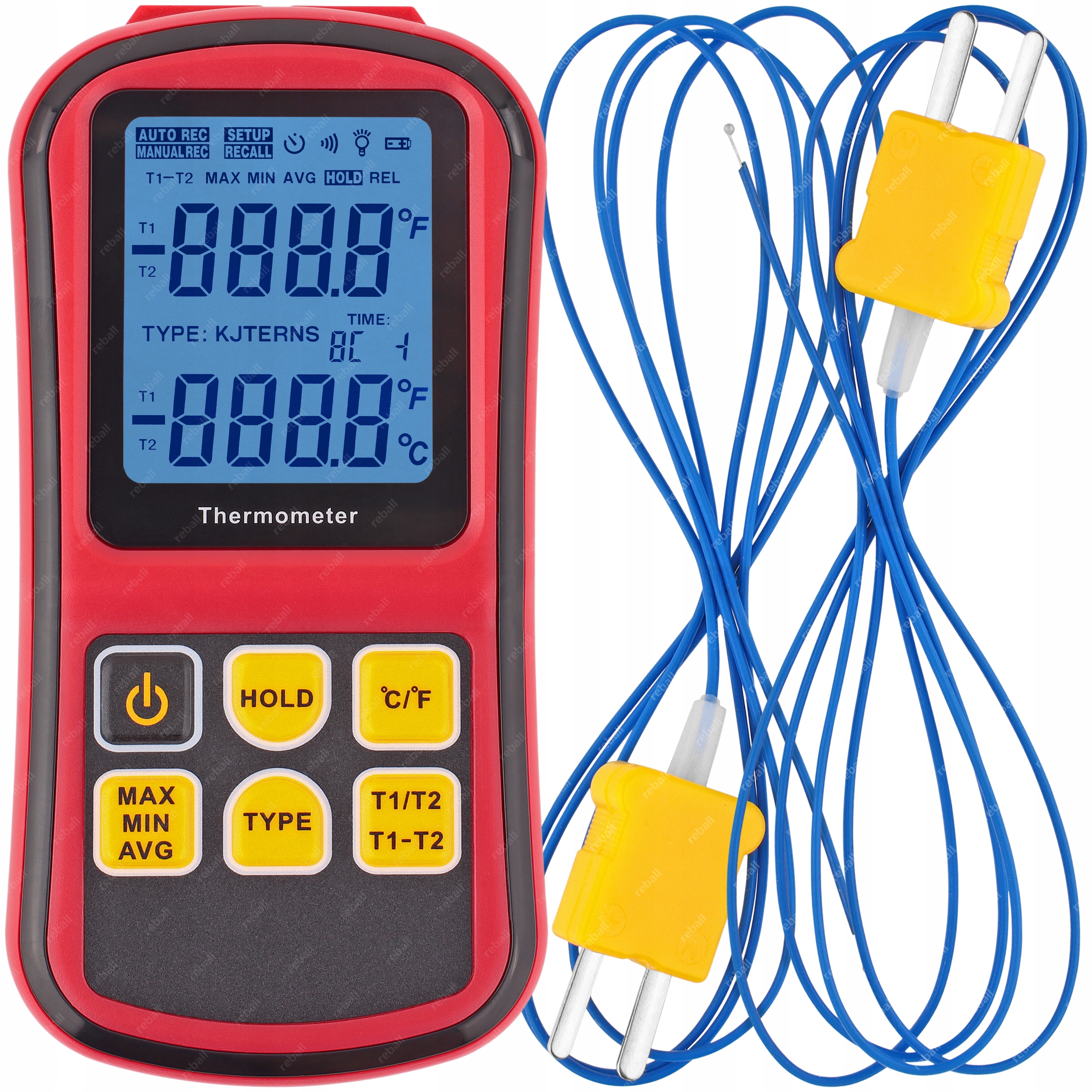 Digitální Teploměr Měřič Teploty Dvojitý GM1312 Dvě Termočlánky