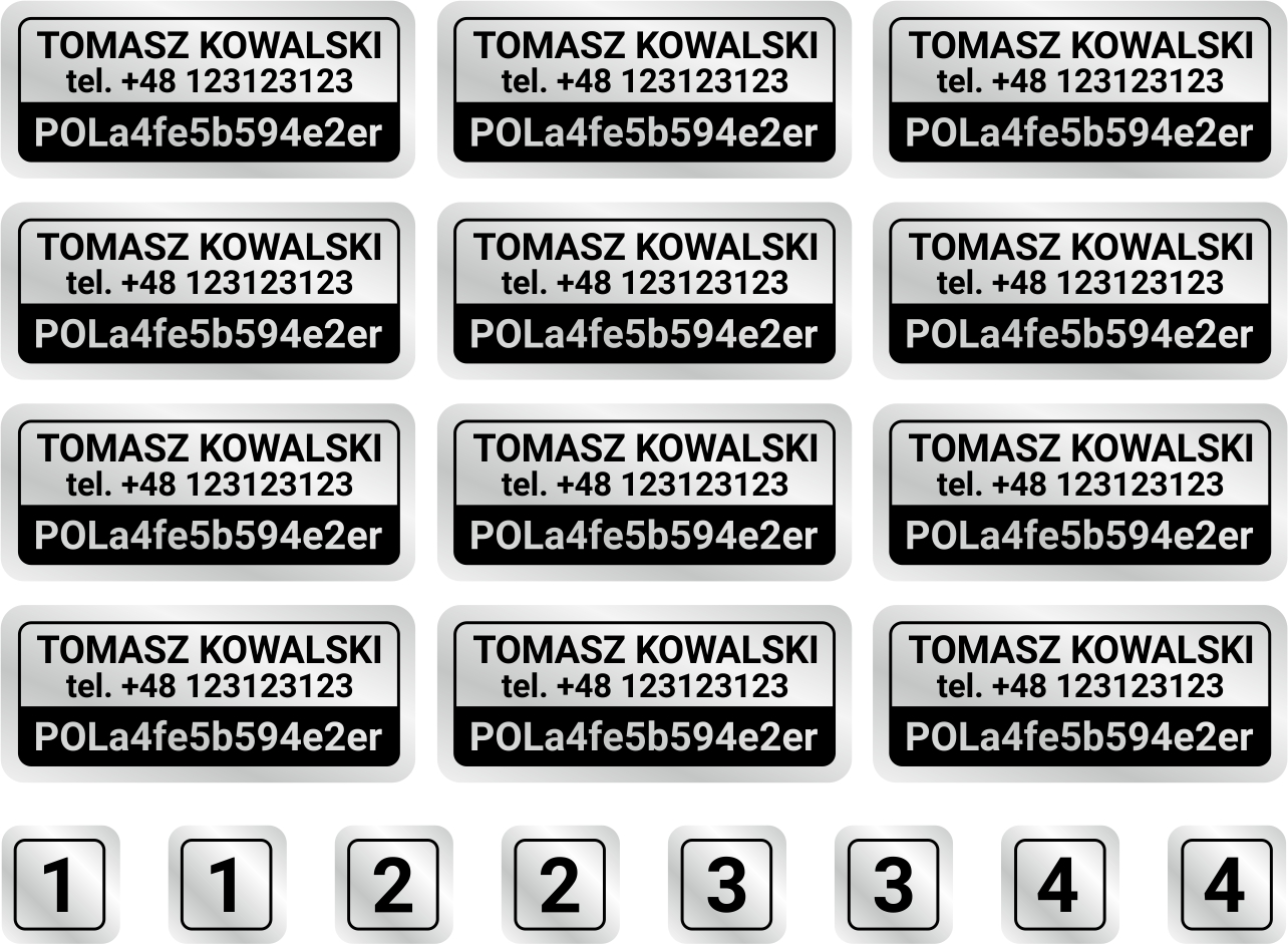 

Naklejki Odblaskowa Na Drona Mini Z Nr Operatora