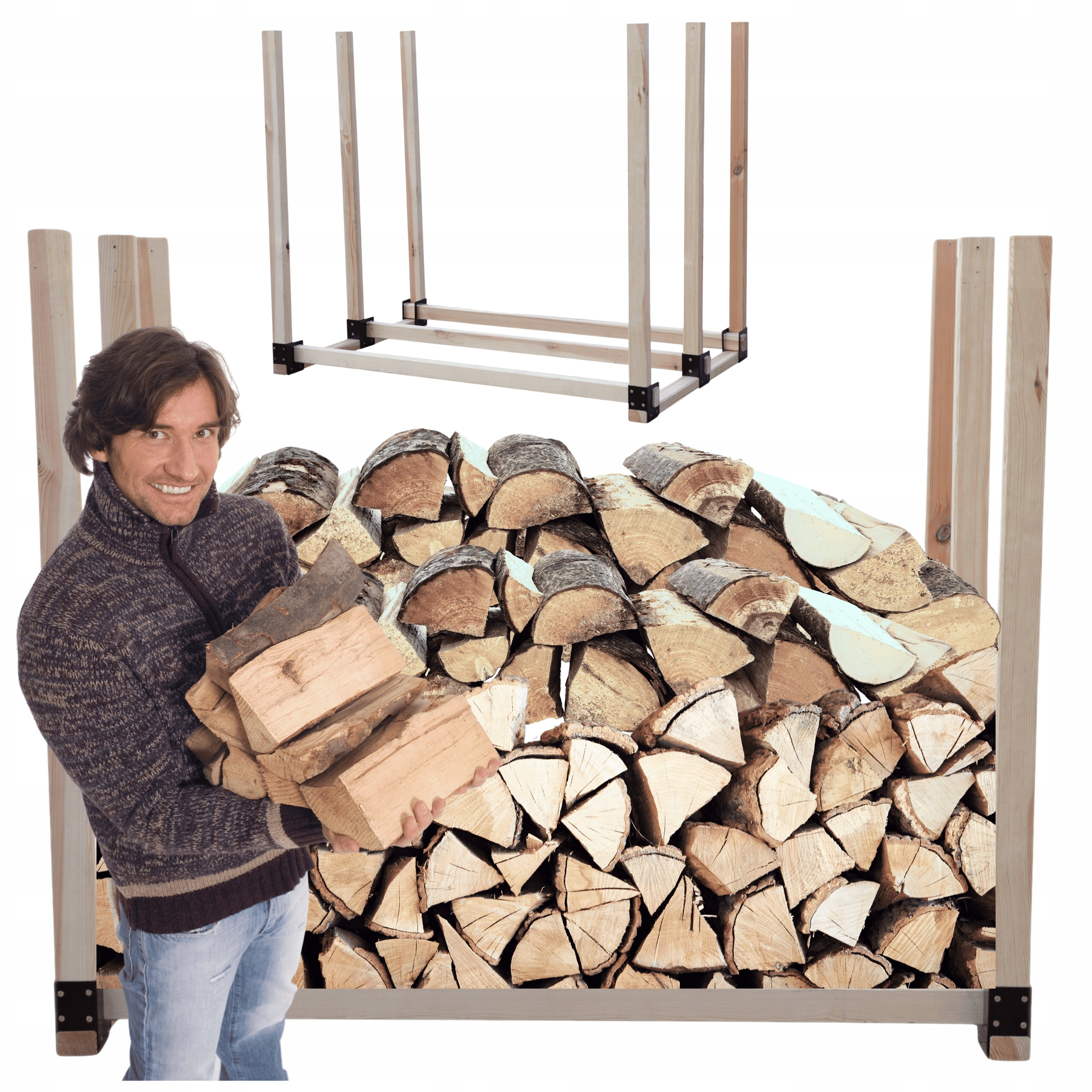 Stojan na palivové drevo Prístrešok na krbové drevo 0,9 m3 Eko