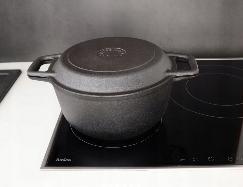 KOCIOŁEK ŻELIWNY MYŚLIWSKI 3W1 EMALIOWANY NA PIECZONKI GRIL MK302 5L GRATIS Kod producenta ROSSNER AUSTRIA Kociołek Stojący Ognisko