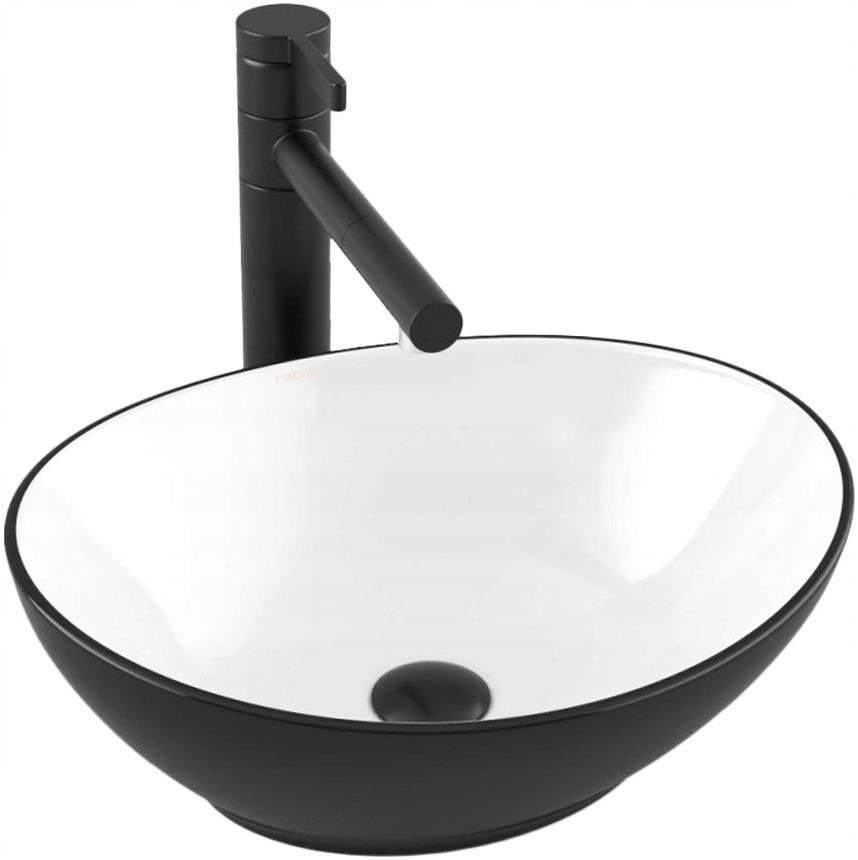 Keramické Umyvadlo Na Desku Matné Bílé, Černé, Oválné, S Možností Postavení Na Desku