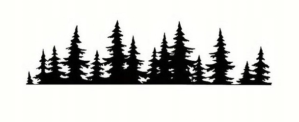 NAKLEJKA BEZ TŁA NA AUTO SAMOCHÓD SZYBĘ LAS WIDOK LASU 30cm