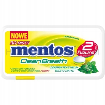 Levně Mentos 2 H Clean Breath Citron Meduňka 21 g