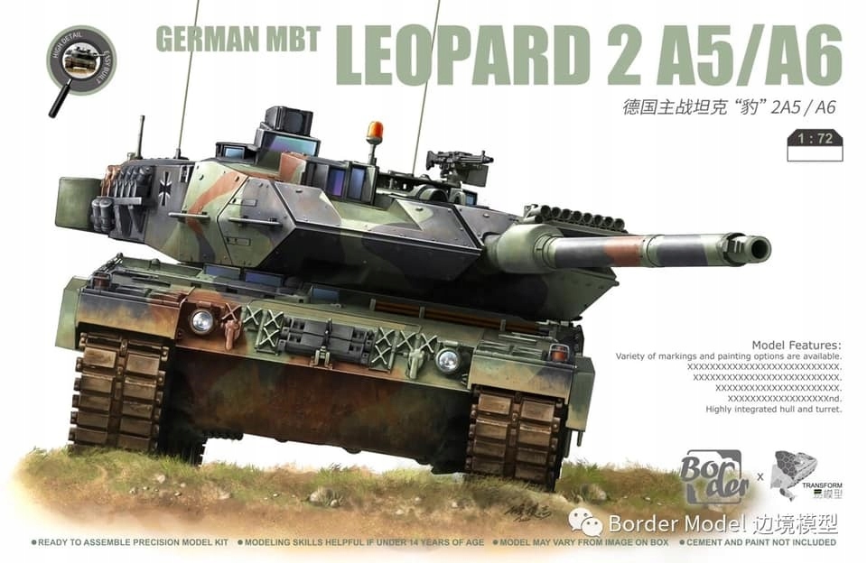 Border Model TK7201 1/72 Německý Mbt Leopard 2 A5/A6