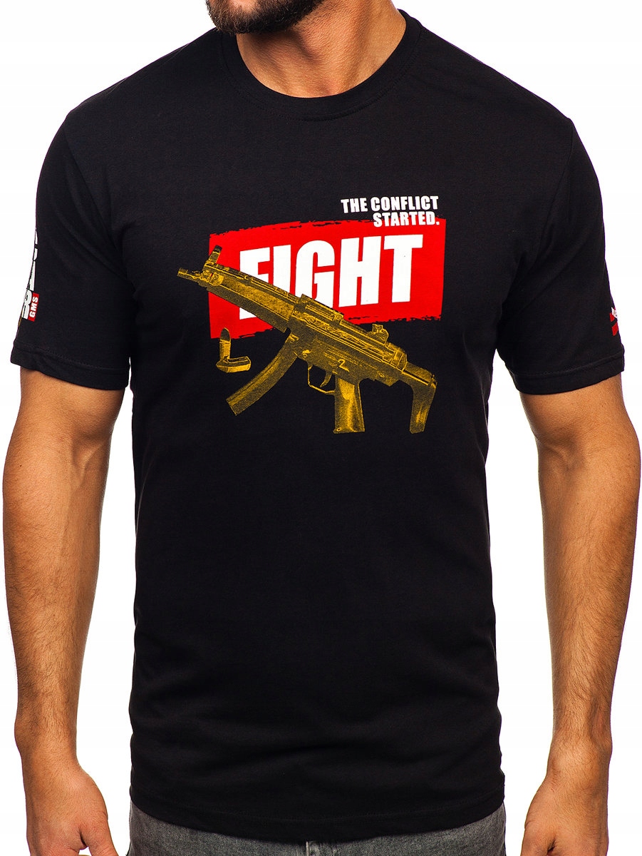 

T-shirt Męski Koszulka Czarna 14709 Rozmiar_xl