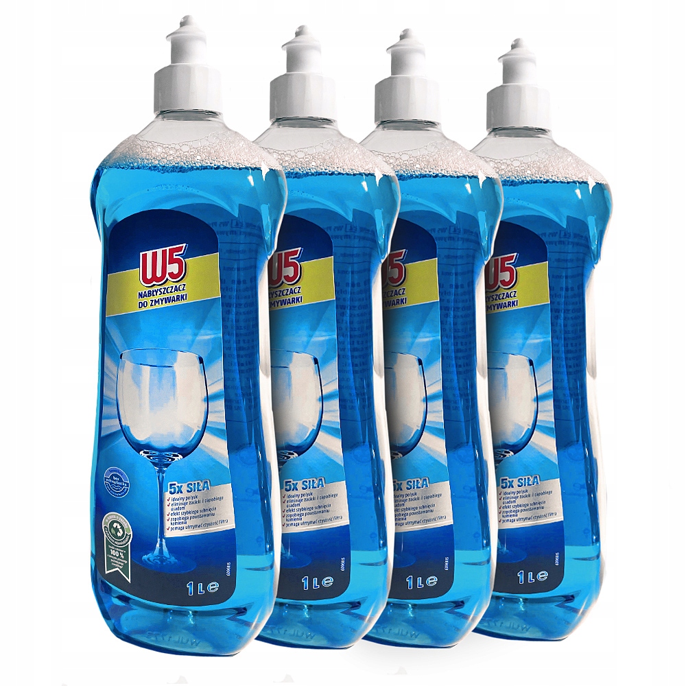 

4X Płyn Nabłyszczający Zmywarek W5 Nabłyszczacz 4L