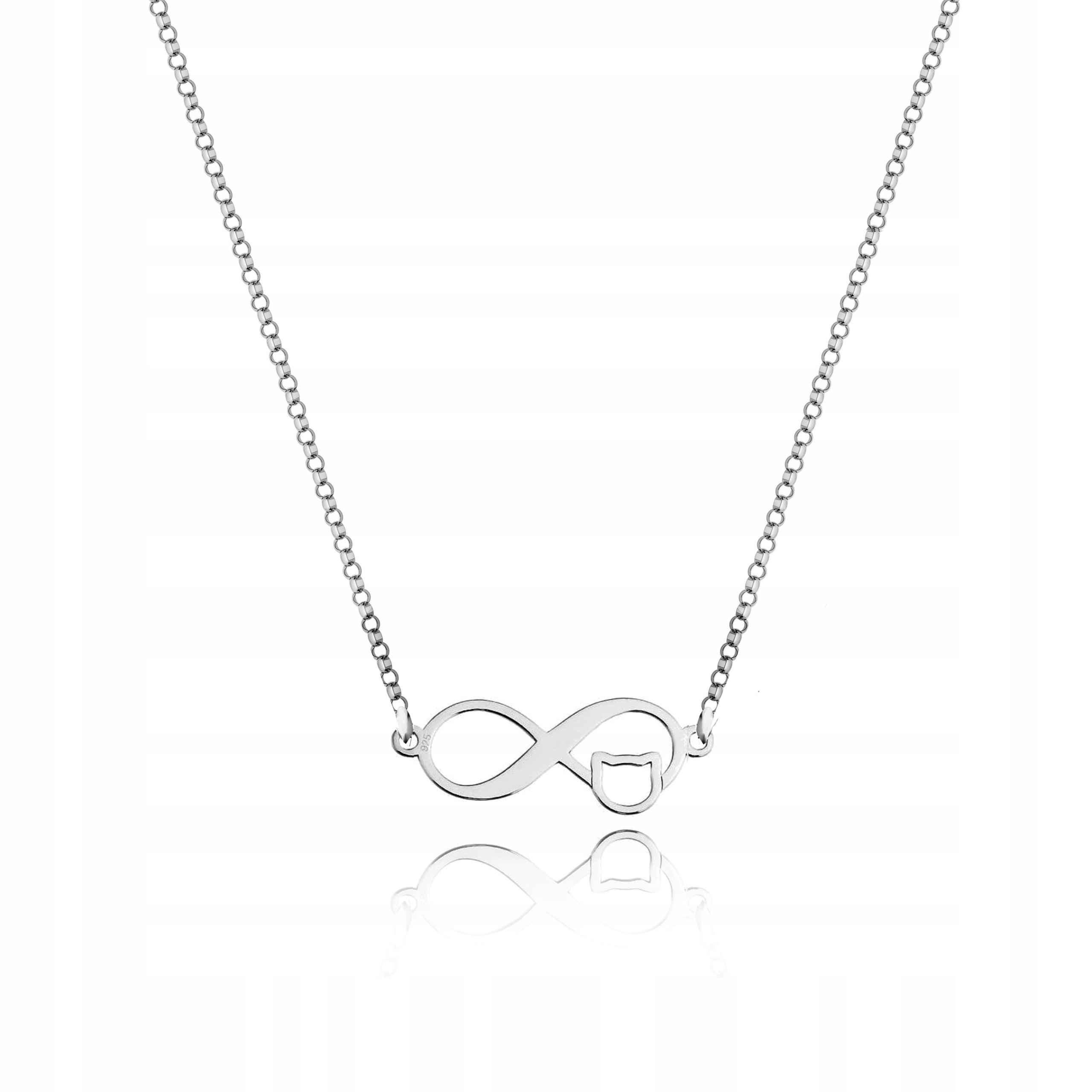 

Naszyjnik Kot Kotek Nieskończoność srebro 925