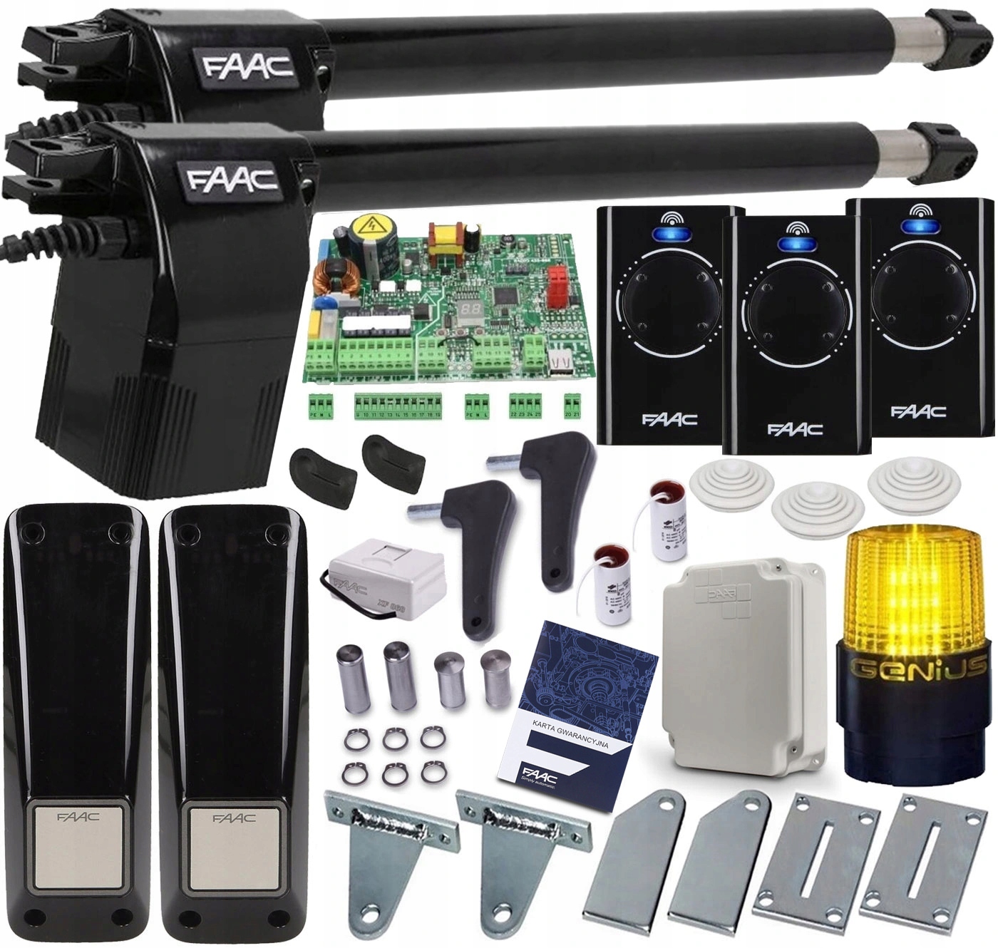 

Zestaw Automatyki Faac Alfa 414 3x Pilot Lampa Led