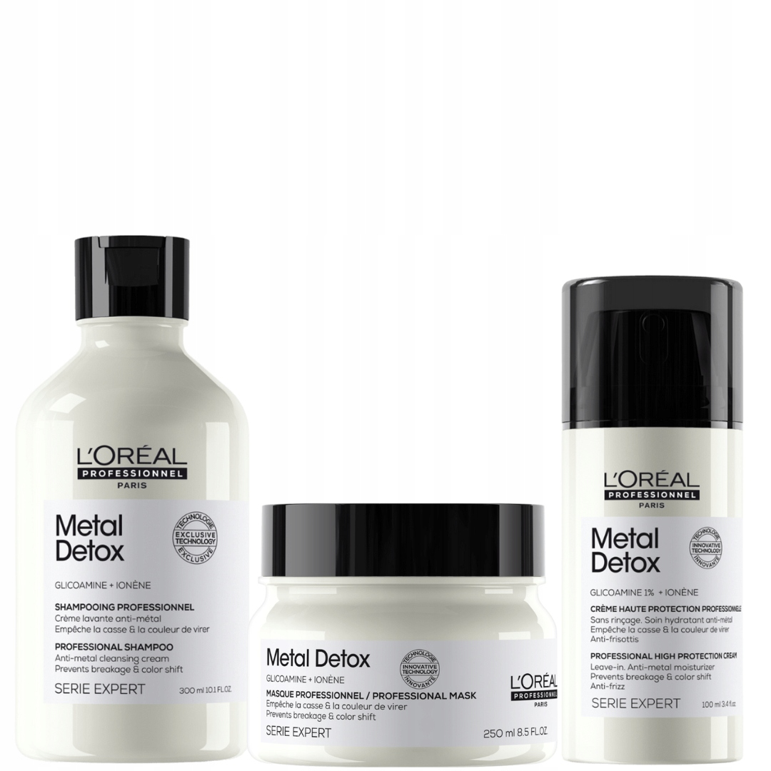 Loreal Professionnel Metal Detox Szampon 300ml Maska 250ml Zestaw do Włosów