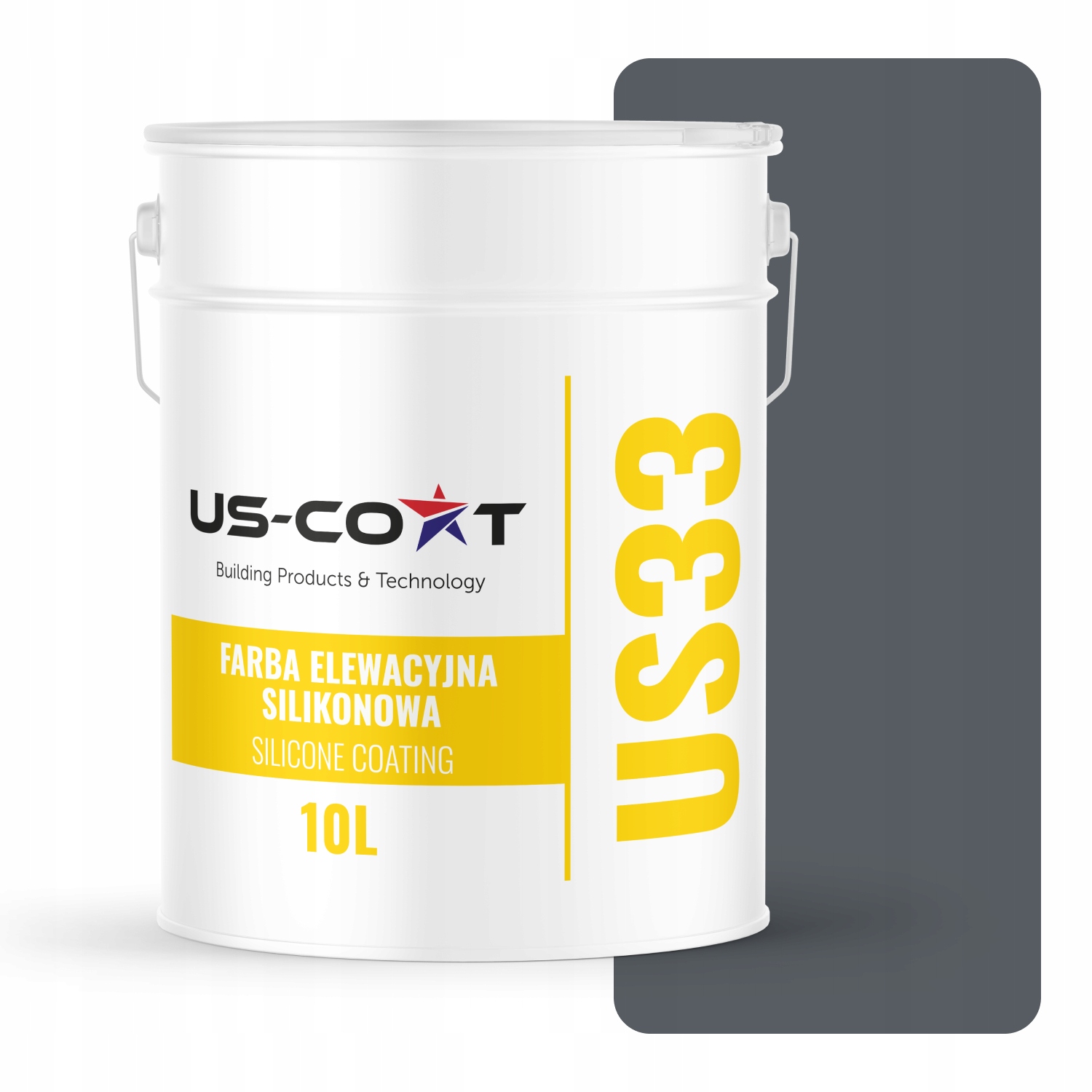 Fasádna Silikónová Fasádna Farba Šedá Grafitová F256 Uv 10L Výrobca