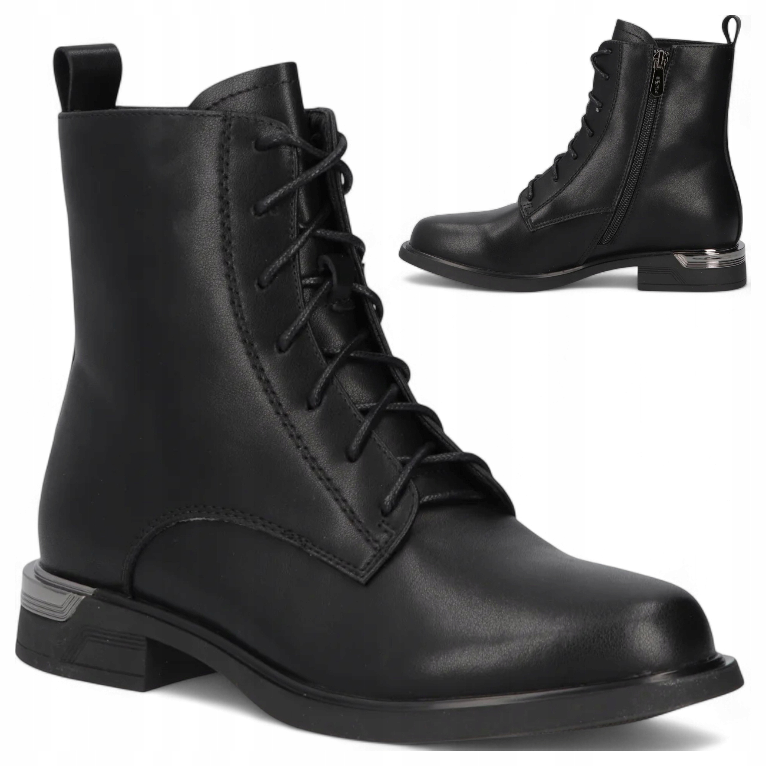 Dámské Kotníkové Boty 38 Filippo podzimní ploché černé nad kotník teplé