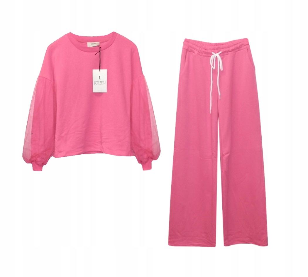 Dámský Komplet Teplákovka Bavlna Mikina Tyl Široké Kalhoty Joleen vel. S/m