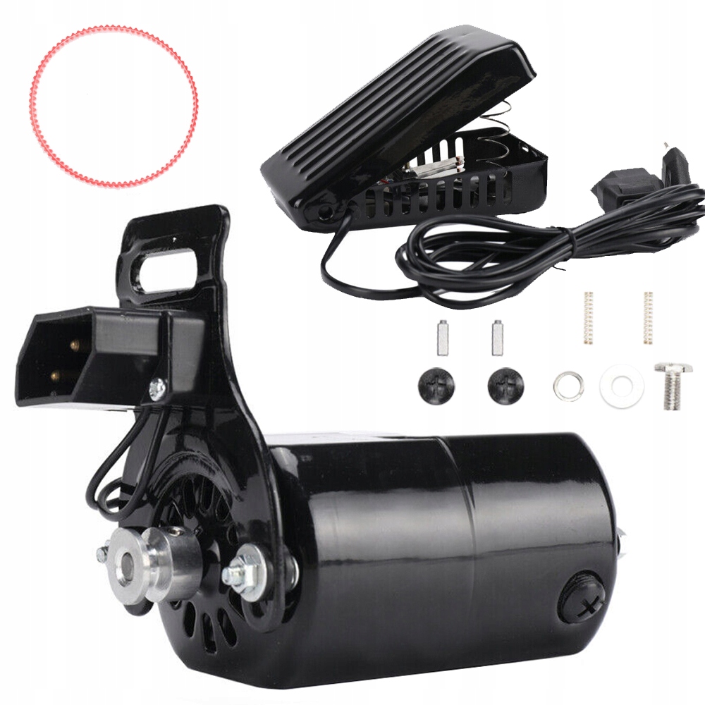 Motor Šicího Stroje S Pedálem Odolný A Výkonný 180W 8000RMP Černý